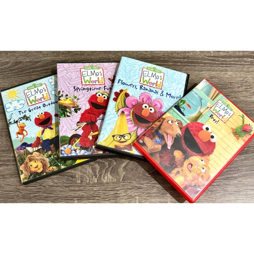 Sesame Street Elmos World DVD 4 - Movie Lot - All Working with Boxes